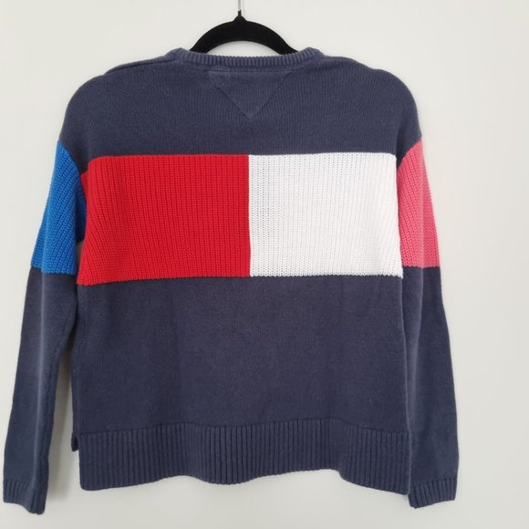 Tommy Hilfiger Girls Flag Sweater Twilight Navy Sizes 8, 10 and 12 - Picture 7 of 7